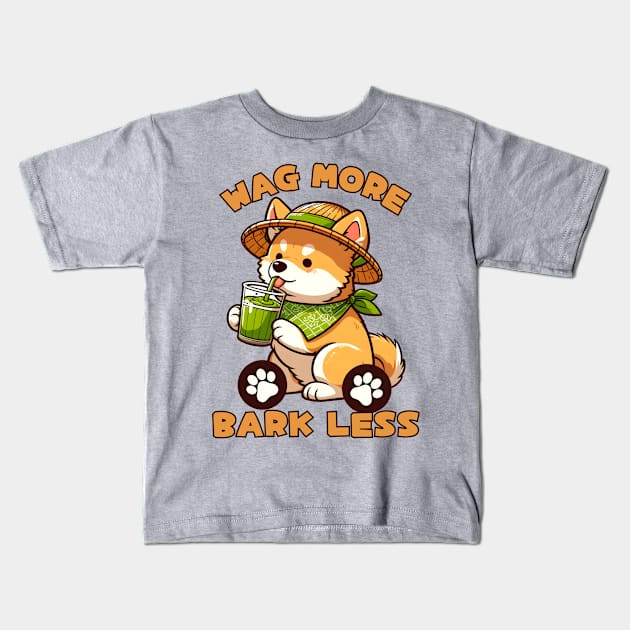 Matcha dog Kids T-Shirt by Japanese Fever